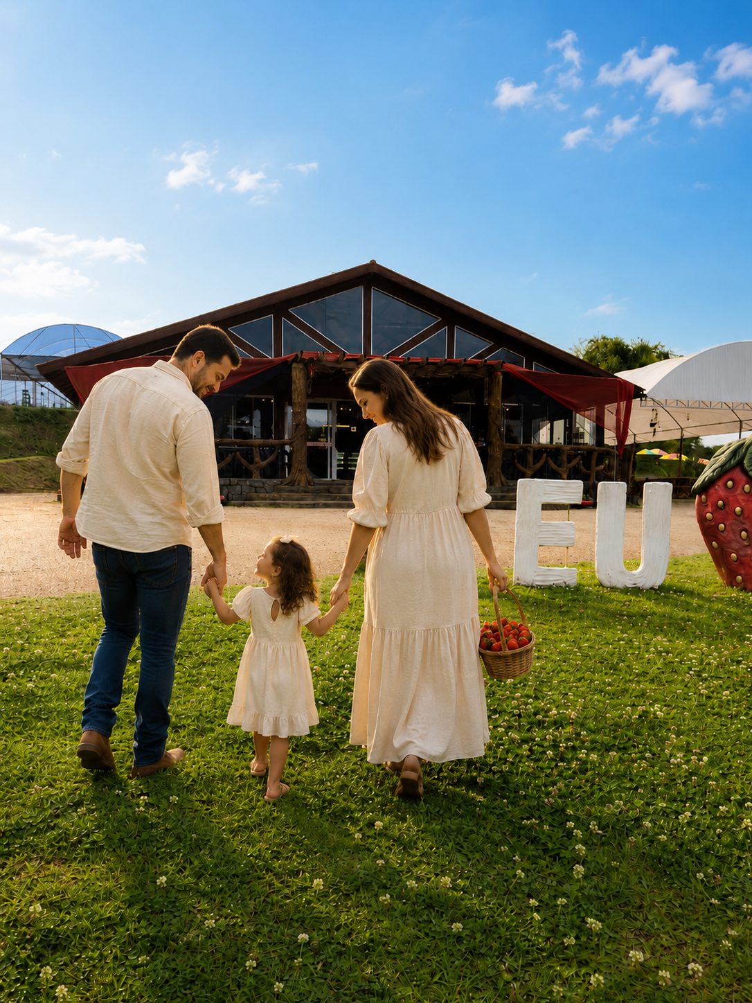 Fachada da Quinta do Sabor cercada por natureza